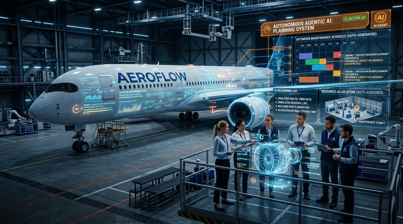 Agentic AI for aircraft maintenance planning and control